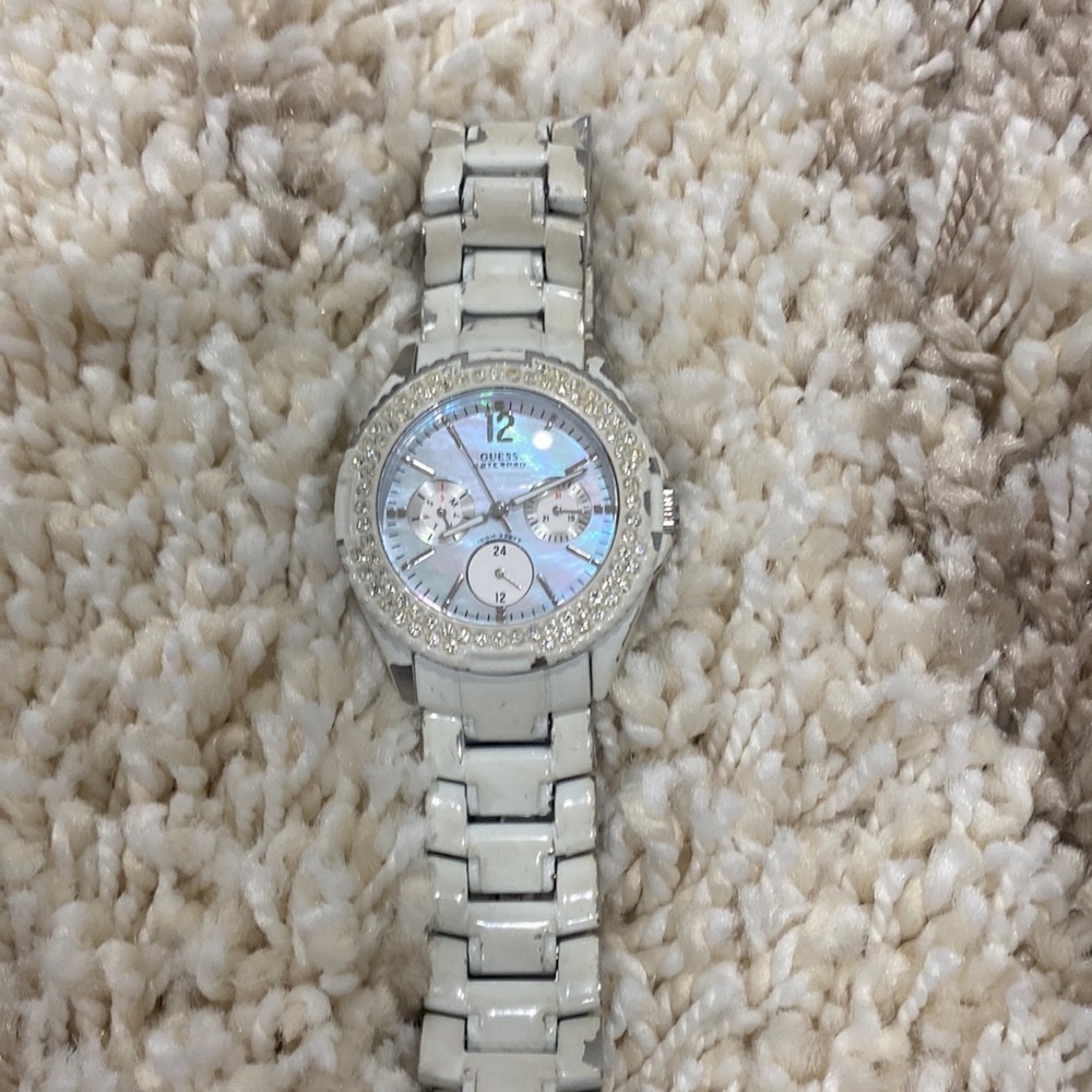 White watch by Guess